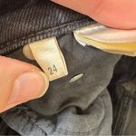 Reformation  Black High Rise Skinny Jeans Womens 24 Distressed Raw Hem Classic Photo 3