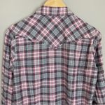 Ariat  Western Shirt Women Metallic Pink White Gray Medium Skull Stud Embellished Photo 7