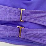 California Waves  NWT Shimmery Metallic Bandeau Bikini Top Purple Plus Size 16 Photo 7