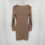Revolve  astr the label taupe tan long sleeve ribbed‎ mini dress size small Photo 3