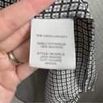 Joie ‎ Brown Black Plaid Silk Oversized Top Photo 5