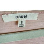 easel  100% Cotton Pink Lightweight Flowy Lace Detail Kimono Sleeve Blouse Size S Photo 3