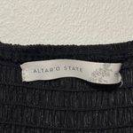 Altar'd State Altar’d State Black Reed Shimmer Dress Size Medium Ruffle Holiday New Year Party Photo 2