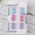 3pairs/Set Easter Bunny Earring Multiple Photo 1