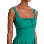 AQUA  Green Midi Dress Square Neck Sleeveless Tie‎ Front Smocked Back Photo 2