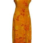 Krass&co NY &  Women's Maxi Dress. Beautiful Burnt Orange & Yellow Floral Print. EUC Photo 0