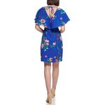 Kensie  Shift Dress Women's Plus 14 Blue Floral Short Sleeve Wrap Style NWT Photo 1