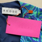 NWT Rhode Pia Mini Dress in Green and Blue Electric Moire Print, Size 0 Photo 2