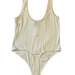 Wild Fable Ivory Ribbed Sleeveless Bodysuit Photo 8