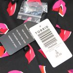Torrid Plus Size 3X Lizzie Georgette Button Front Blouse Lips Black Pink Red Photo 6
