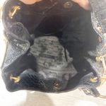 Michael Kors Moxley Black Embossed Python Leather Purse Gold Hardware Photo 3