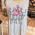 Justice  Gray Tank Top with Pink Accents Photo 0