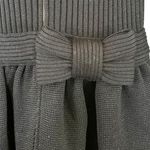 Red Valentino Navy Metallic Ribbed Knit Zip Up Collared Bow Sweater Dress Sz XS Photo 4