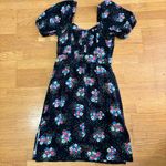 Anthropologie  Scarletta Navy Floral Retro Preppy Cottagecore Career Dress 12 Photo 5