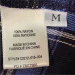 Cloth & Stone  Plaid Lace Up Back Top Photo 4