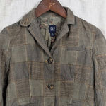 Gap Distressed Cotton Patchwork 2000's Blazer Size 6 Photo 6