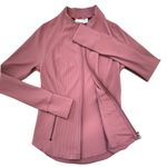 Athleta  Salutation Ribbed Full Zip Track Jacket S Dusty Rose Polished Athleisure Photo 1