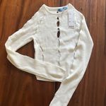 Urban Outfitters NWT UO Ulla Cutout Cropped Sweater Photo 3
