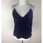 Line and Dot Blue Velvet Tank Top Small Photo 1