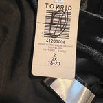 Torrid NWT  Crushed Velvet Off Shoulder Sweatshirt Deep Black Y3 Photo 5
