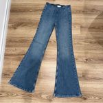 Free People  We the Free Kiera Pull On Flare Denim Pants Bell Bottom High Rise Photo 2