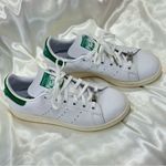 Adidas  Stan Smith Swarovski Crystals Sneakers White Green Size 5 Sparkly Leather Photo 7