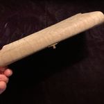 Vintage Wild Buffalo Reptile Skin Clutch Purse Gold Photo 2