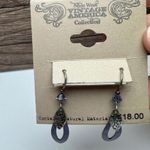 Nine West Vintage America Purple & Silver Tone Dangle Drop Pierced Earrings NWT Photo 4