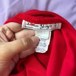 Dawn Joy Fashion Vintage 90's Dawn Joy Solid Red Sleeveless Cut Out Bow Back Maxi Dress Photo 6