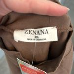 Zenana Brown Mocha Stretch Basic Long Sleeve Simple Tee Shirt Women's XL NWT Photo 3