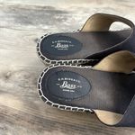 G.H. Bass & Co Black Canvas Espadrille Wedge Thong Sandals Women’s Size 9M Photo 3