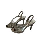 Caparros  size 9 womens silver glitter strap heels 4” heels Photo 1