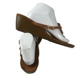 Vionic  Orchid Sandals Womens Size 11 Wedge Brown Tan Suede Leather Gold Ring Photo 3