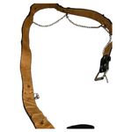 Black leather belt with goth skull and chain design… unisex Gray Photo 6