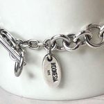 Lois Hill Sterling Silver Hand Bag Charms Rolo Link Toggle  Charm Bracelet Photo 11