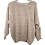 Rosanna Angora Rabbit Hair Blend Crewneck Dolman Sleeve Sweater Womens Medium Tan Photo 0