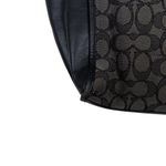 Coach  Turnlock Signature Jacquard Monogram Black Gray Tote Photo 4