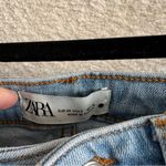 ZARA Women’s Skinny Blue Stretch Raw Hem Jeans Size 8 Photo 1