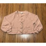 Mable Cardigan Set Haley Crop Womens Large Rose Shorts Pockets Lounge Casual Pink Photo 9