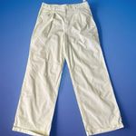 Gap Womens sz 16 Tall High Rise Pleated Wide Leg Khakis Chinos Off White Pants Photo 4