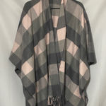 Pretty Persuasions Elegant Plaid Wrap Fringe PINK AND GRAY ONE SIZE Fits Most Photo 0