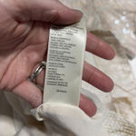 Pilcro Sequin Shirt Womens Large Beige Short Sleeve Button Front Collared Top Photo 7