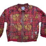 Vintage Sports Accent Windbreaker Womens P/L Red Plaid Equestrian Full Zip Y2k Size undefined Photo 0
