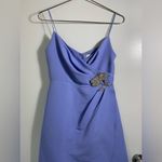 Sachin + Babi  periwinkle, draped tulip dress. Spaghetti straps. 4 Photo 5