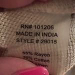 Soft Surroundings Minimalist V-Neck Tunic Midi Shift Dress in Beige Size Medium Photo 8