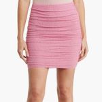 AFRM Desani Mini Skirt Rhinestone Dotted Ruched Sparkly Mauve Pink Medium New Photo 0