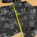 Cato Womens 18/20W Black Flowers Blazer Jacket Career Long Cardigan Open Front Photo 8