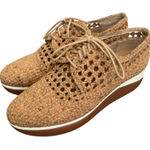 Donald‎ Pliner Women's Lillo Woven Cork Platform Sneakers Size 8 Neutral Shoe Tan Photo 0