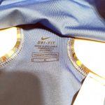 Nike  Blue Black Pink White Striped Dri-Fit Sports Bra Size Medium NWOT‎ Photo 5