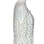 Old Navy Midi Dress Tie Neck Sleeveless Cream Blue Floral Women’s Size XL Photo 6